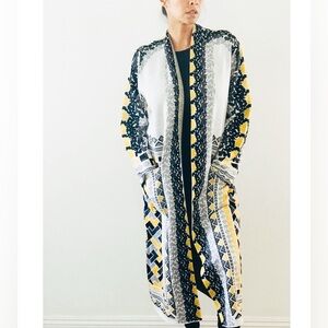 EUC- Vertigo Geometric/Art Deco Pattern Duster Sweater